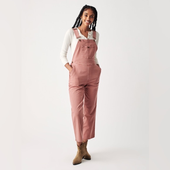 Faherty Kerry Twill Overalls Organic Cotton Pockets
